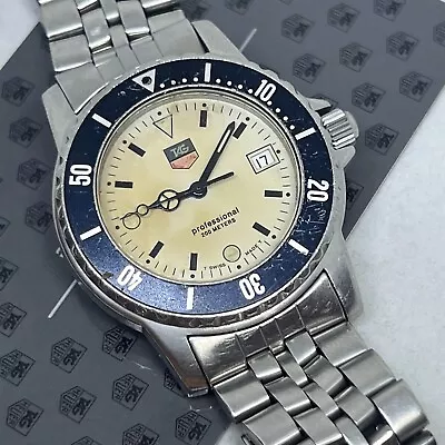 Vintage Tag Heuer 1000 Diver Ref Wd1213 Quartz 36.5 Mm Tropical Dial With Card • $175