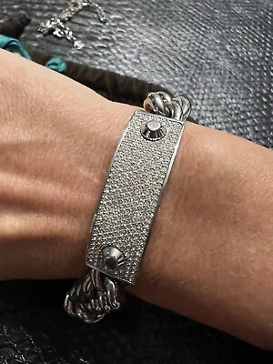 Michael Kors Silver Pave ID Chainlink Toggle Bracelet • $25