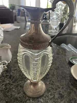 Venetian Glass And Silver Pitcher • $40