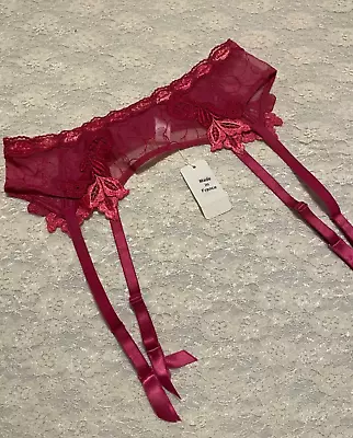 Wacoal Paris Hot Pink Garter Belt M Made In France • $29.99