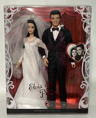 ELVIS AND PRISCILLA Wedding Set 2008 Barbie Collector Pink Label Doll_L9632_NRFB • $307.74