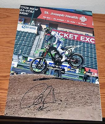 CHAD REED IN AIR SIGNED 12x18 ACTION PHOTO- COA - ELI TOMAC JEREMY MCGRATH • $38.50