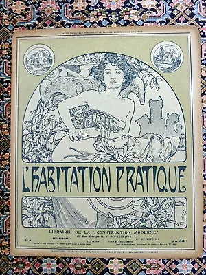 Alphonse Mucha - Original Vintage Magazine Cover - L'habitation - 1903 • $625