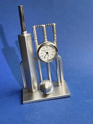 £9 • Buy Cricket Themed Miniature Clock, Quartz Movement, Working Perfectly.