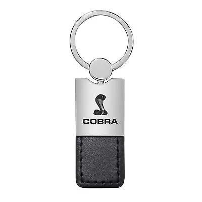 Ford Mustang Shelby Cobra Duo Black Leather Key Chain Officially Licensed • $16.99