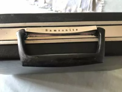 Vintage Super Slim Samsonite Briefcase Black Hardshell Attache Case 1968 • $39.99