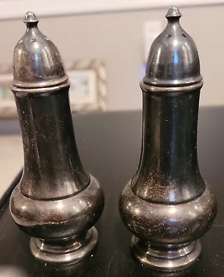 W.B. Mfg Co. (Weidlich Bros) Silver Plate Salt & Pepper Shakers 3238S-Vintage • $14