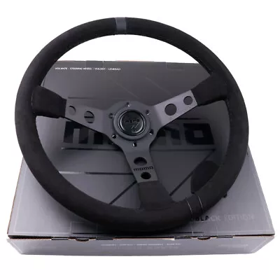 350mm/14inch MOMO MOD07 BLACK EDITION Deep Dish Suede Sport Steering Wheel • $98