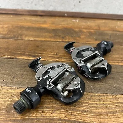 Vintage Time Impact Pedals Road Clipless Bicycle Racing Pedals 9/16 Black France • $23.09