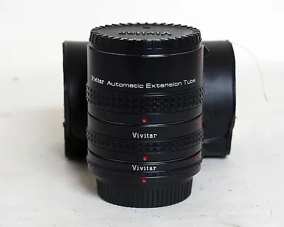 Vivitar Automatic Extension Tube Set 12mm 20mm 36mm Pentax MF 35mm SLR DSLR Film • $43.54