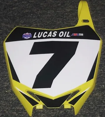 James Bubba Stewart Replica Suzuki Lucas Oil Front Number Plate #7 Unsigned • $65