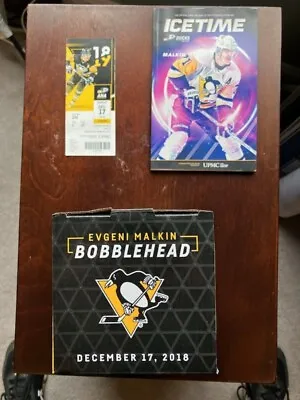 Pittsburgh Penguins Evgeni Malkin #71 Bobble Head W/ticket Stub And Program • $40