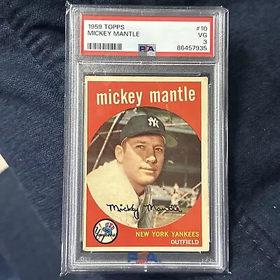 1959 Topps - #10 Mickey Mantle • $425