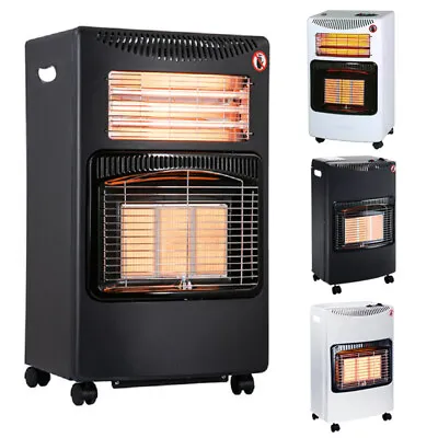 4.2kw Portable Fire Calor Gas Heater Lpg Cabinet Butane Regulator Hose Castors • £74.99