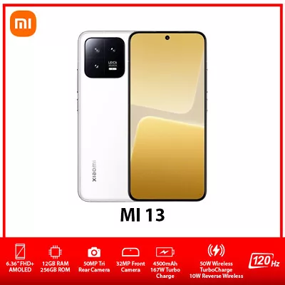 $1365 • Buy New Xiaomi 13 5G Global Ver. Dual SIM Android Mobile Phone AU – White/12GB+256GB