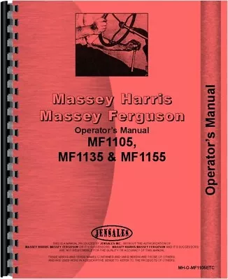 Massey Ferguson 1155 1135 1105 Diesel Tractor Owners Operators Manual • $27.99
