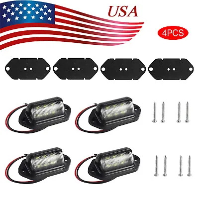 4X Universal 6-SMD LED License Plate Tag Light Lamps For Truck SUV Trailer Van • $9.99