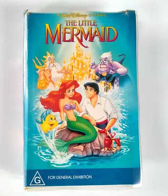 The Little Mermaid A Walt Disney Classic VHS Video Black Diamond Clamshell • $35