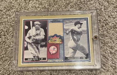 2002 Fleer Fall Classic Rival Factions Game Worn Roger Maris With Babe Ruth • $70