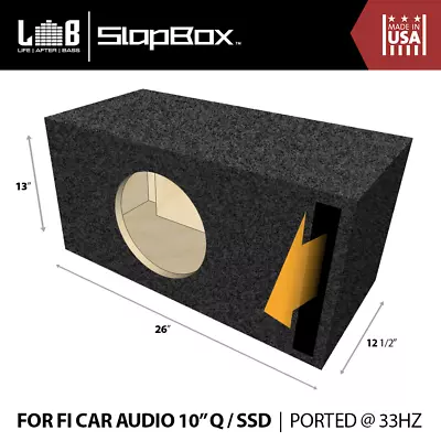 10  Ported Subwoofer Box Enclosure For Fi Car Audio Q/SSD 10 Sub 1.20 Ft³ @ 33Hz • $239.99