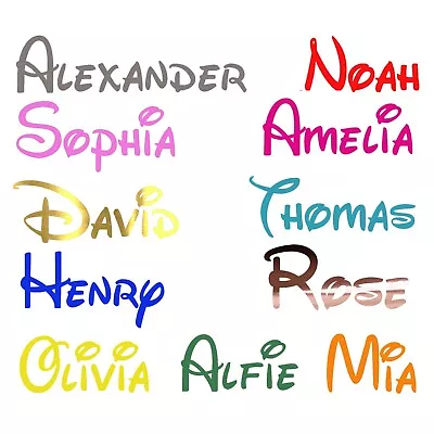 Personalised Custom  Disney Name  Vinyl Cut  Stickers Wall Decal Baby Kids Room  • $9.70