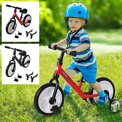 Kids Balance Training Bike Toy W/ Stabilizers Suitable For Child 2-5 Years • £39.99