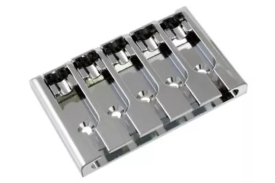 NEW - 5-String Bass Bridge Lock-Down Saddles - CHROME • $40.98