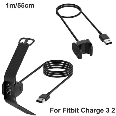 $4.73 • Buy Clip Smart Band Charger Cable Charge 3 2 Charging Dock For Fitbit Charge 3 2