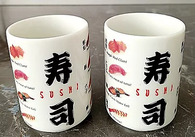 Japanese Yunomi Sushi Tea Cups Cuisine Food Character Made In Japan • £9.99