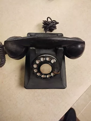 Parts Phone Vintage Bell System  Western Electric F1W 302 Rotary Dial Telephone  • $19.99