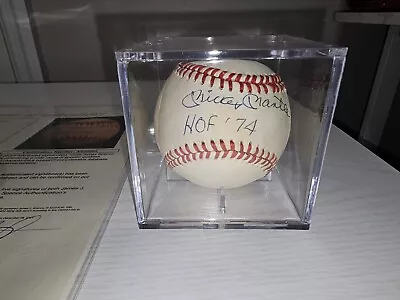Mickey Mantle Signed Baseball Inscribed HOF 74 COA JSA!! LOA • $1700