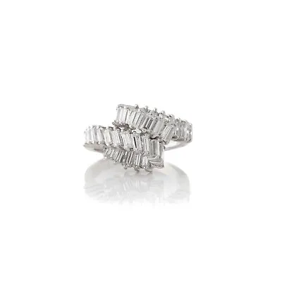 Vintage H. Stern Baguette Diamond Ring Platinum  • $3450