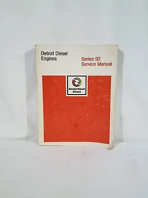 $80 • Buy Detroit Diesel 6v92 8v92 12v92 16v92 Engine Service Shop Repair Manual 6se380