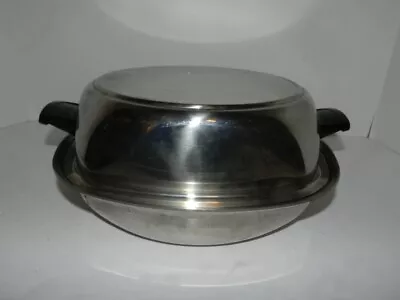 Vintage Aristo Craft Stainless Steel Stockpot Egg Poacher High Dome Lid • $39.99