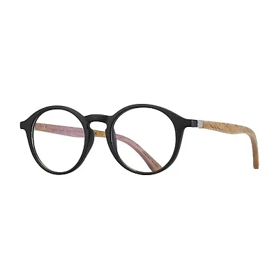 Blue Light READING 0.00 EYE GLASSES Eco Friendly  Computer Walnut Black I2054x • $35