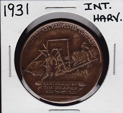 1831-1931 International Harvester Centennial Of The Reaper Medal • £11.58