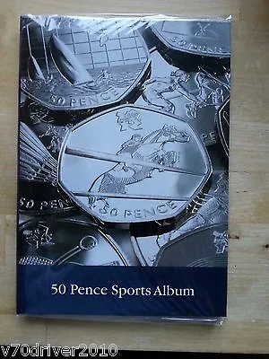 London Olympic 50p Collectors Coin Album For 29 Coins Lighthouse NO MEDALLION • £14.99