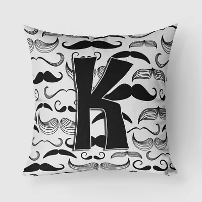 Moustache Initial Fabric Decorative Pillow Letter K • $46.68