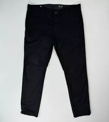G-Star Raw Pants Men's 36x32 (36x30) Black Bronson Slim Chino Cotton Designer • $39.99