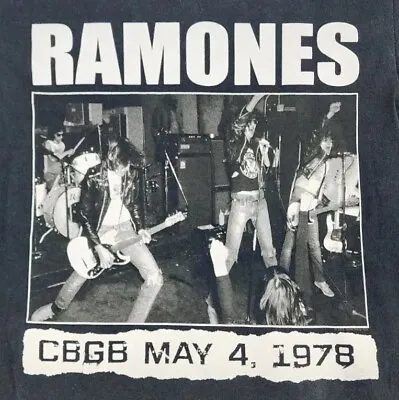 1234 Ramones Shirt Mens Small Black 2006 CBGB Hey Ho Let's Go May 1978 Adult A50 • $17.78