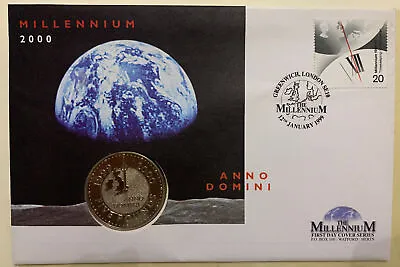 1999 2000 Royal Mint MILLENIUM £5 COIN First Day Cover Incl Stamp Great Conditio • £17.95