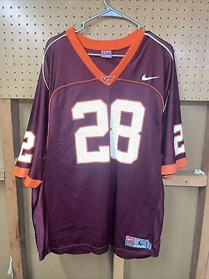 Virginia Tech Hokies #28 Nike NCAA Jersey Adult Size L Large • $28