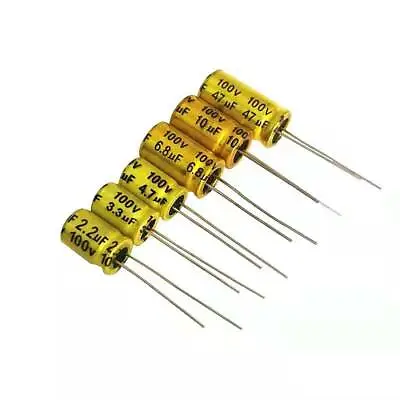 1uF-100uF 100V Audio Non-Polarized Electrolytic Radial Lead Capacitor (Qty 10) • $2.74