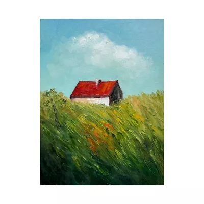 Original Oil Painting Irish Landscape Art Ireland Painting Old Barn Artwork • £65.81