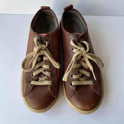 Camper Imar Lace Up Leather Brown Sneakers Women's Size 37 Or 6.5 • £25.05