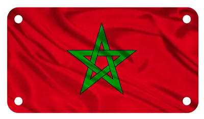 Morocco Flag Motorcycle ATV 4  X 7  License Plate Moroccan Wave Version  • $15.97