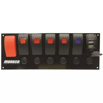 Moroso 74194 Switch Panel Rocker LED W/ USB And Breakers • $233.99