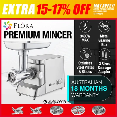 $169.95 • Buy Flora Max 3400W Electric Meat Mincer Sausage Filler Stuffer Kibbe Maker Machine.