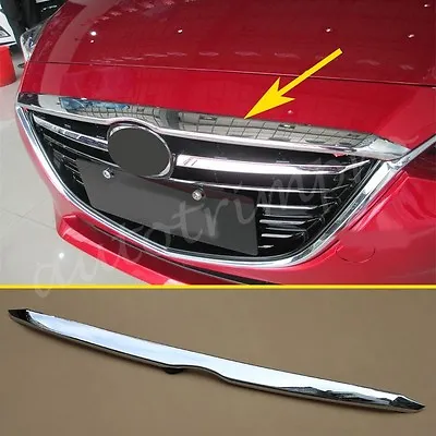 ABS Chrome Front Engine Grille Lid Cover Trim For Mazda 3 Accessories 2014-2016 • $99.90