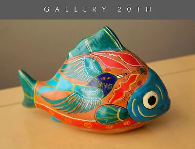 Pop! Mid Century Hummingbird Fish Sun Sculpture! Vtg Orig. Pottery Mcm Art 50's • $299.25